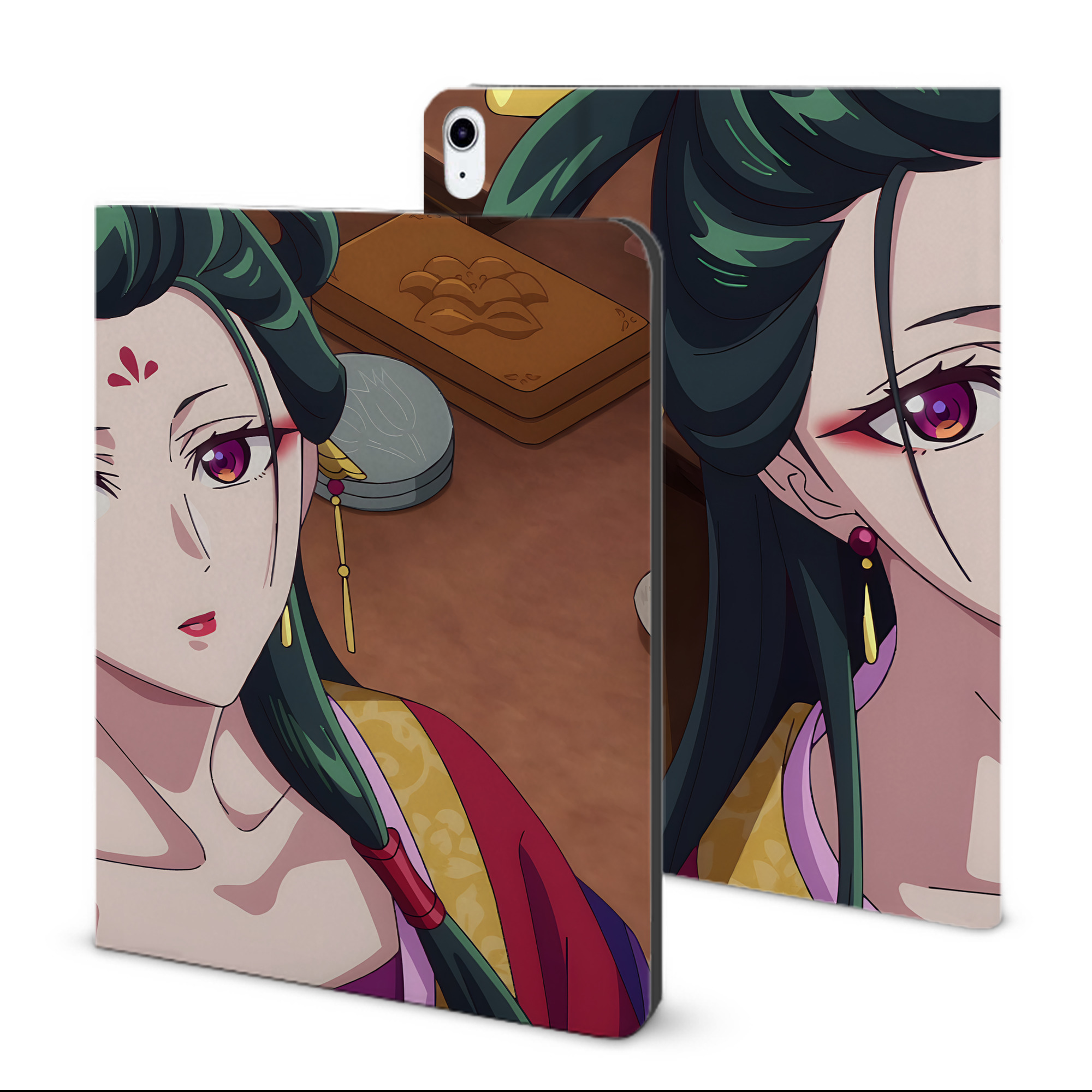 （画像用） 薬屋のひとりごと The Apothecary Diaries IPad ケース ブック型 PUレザー TPU 耐衝撃 軽量 薄型 ペン収納なし 全面保護 IPad 各モデル対応